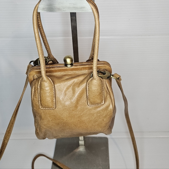 Hobo International Vintage DistressedLeather Kiss-Lock Crossbody,Top Handle Purs - Picture 5 of 12